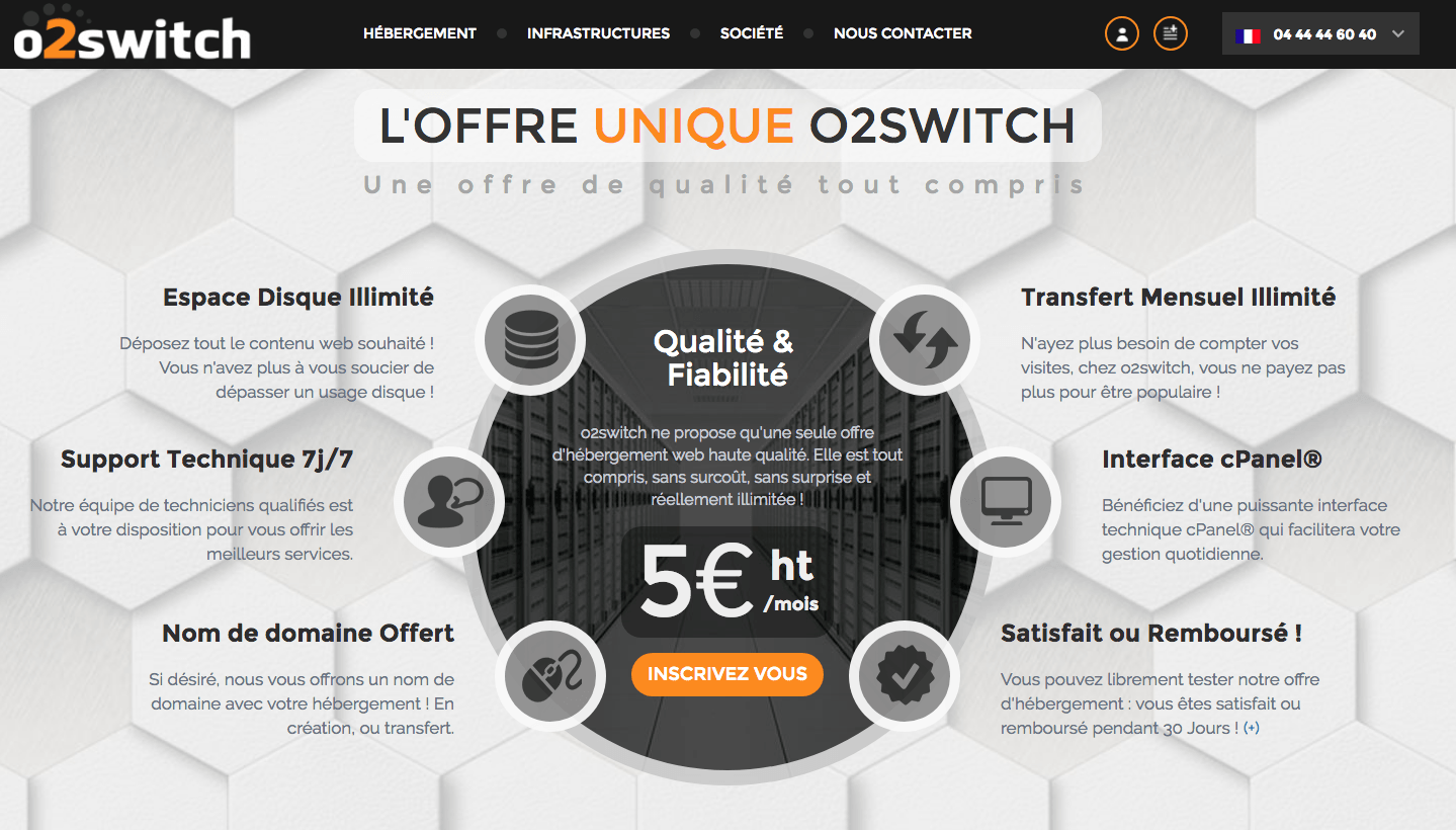 prix o2switch